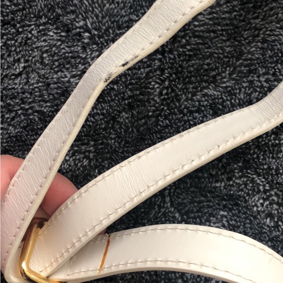 Alviero Martini Cognac and White Leather Adjustable Shoulder Bag - Picture 7 of 9